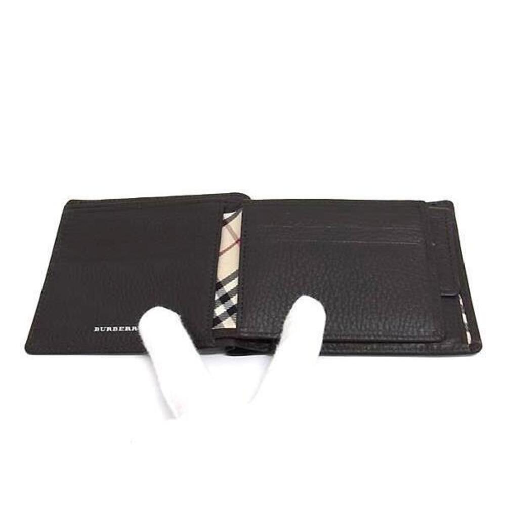 BURBERRY Leather Bi fold Wallet Billfold Wallet Brown - Picture 3 of 7
